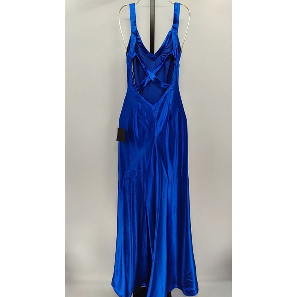 Lulu's Royal Blue Satin Dress - Picture 2 of 2